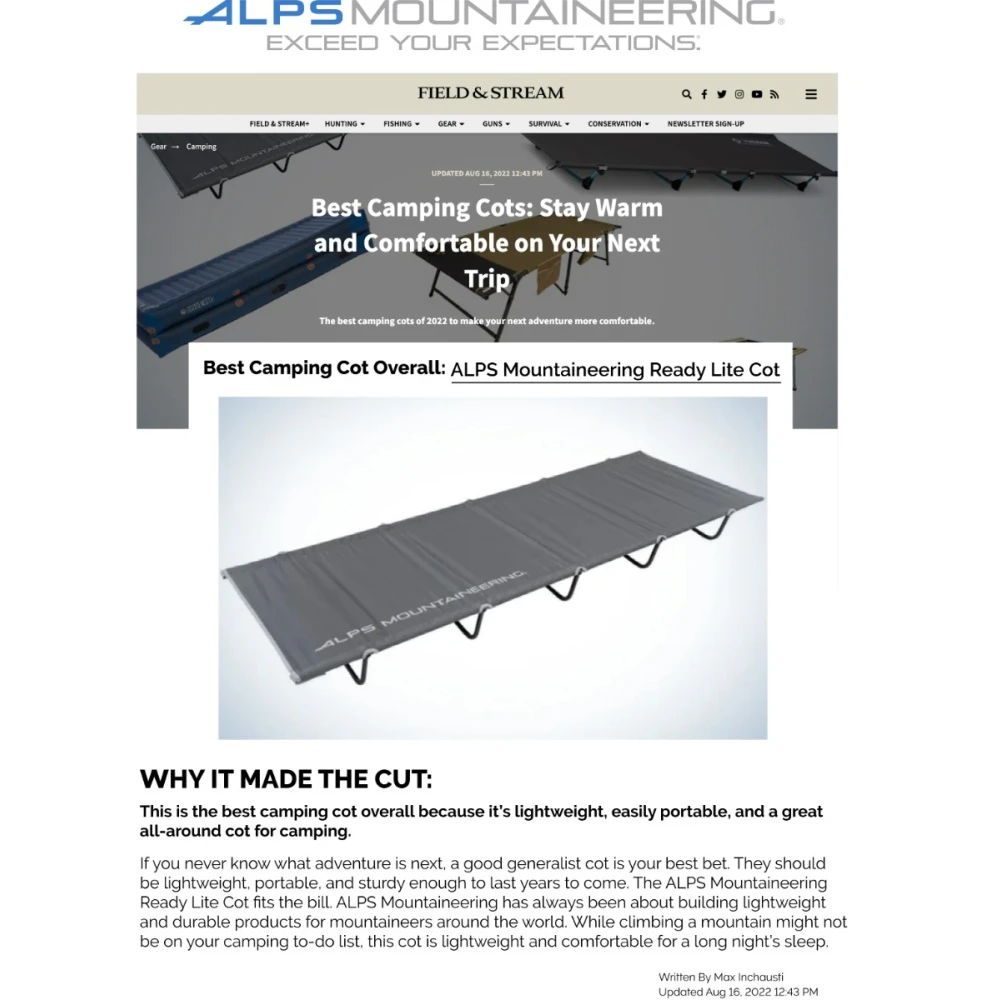 Alps Mountaineering Ready Lite Cot 3 Alps Mountaineering Ready Lite Cot - Image 3